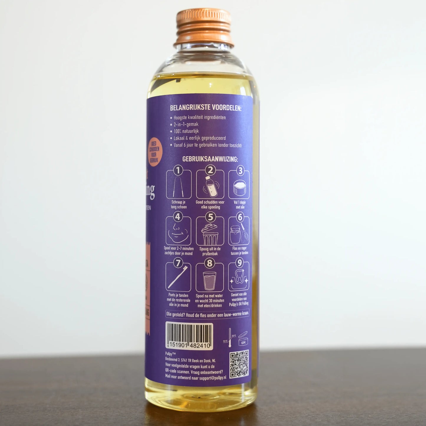 1 Fles 1 Tongschrapers 1 Tandborstels - Pullpy