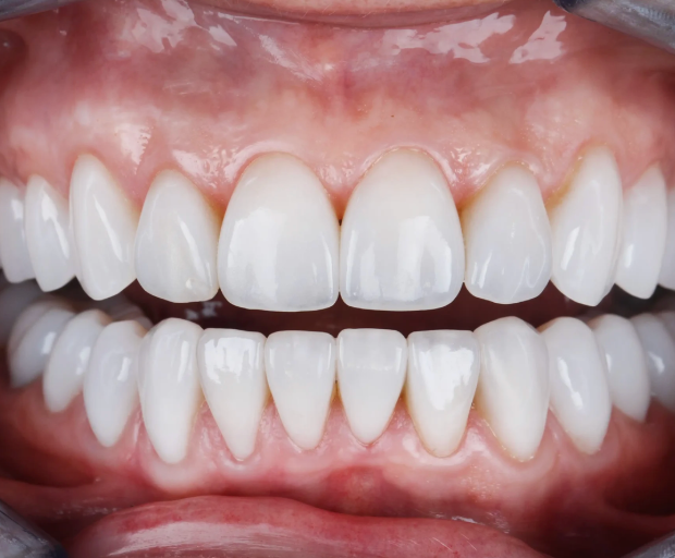 Smiling person, focus on gums (naturally).